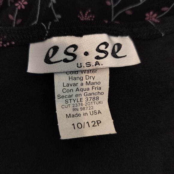 Es Se Vintage Cardigan Made in USA Floral Dainty Stretch - Picture 8 of 8